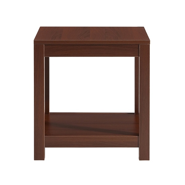 Simple side table， 2-tier small space end table， modern night stand