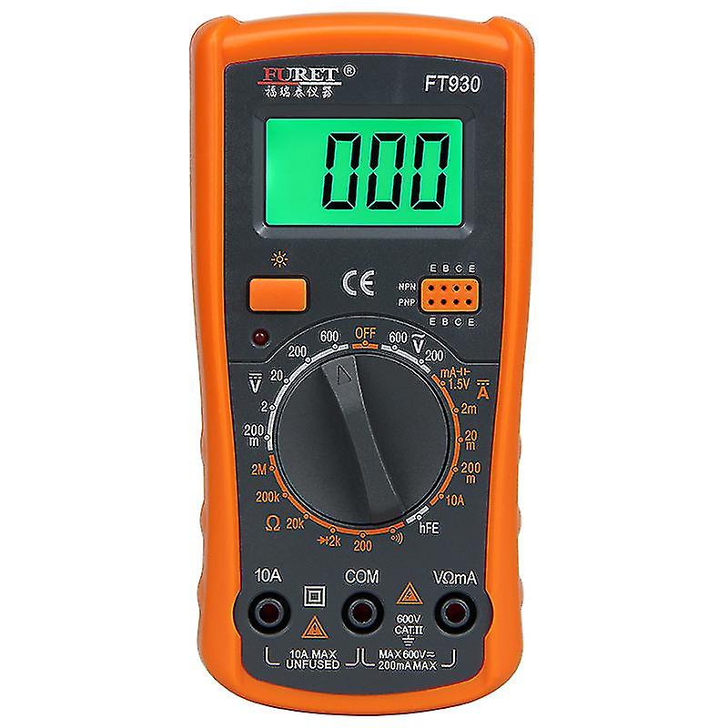 Lcd Digital Multimeter Voltmeter Ammeter Ohmmeter Volt Ac Dc Tester Leads Meter Current Tester