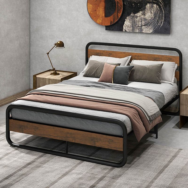 Arc Platform Bed with Headboard and Footboard