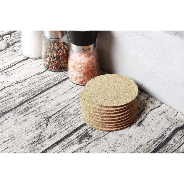 Juvale Set Of 24 Absorbent Blank Cork Drink Coasters For Home And Bar 4 X 1 8 in Tan