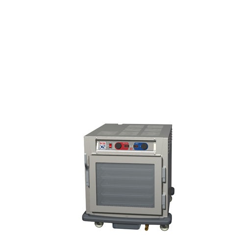 Metro C593L-SFC-U - C5 9 Series Controlled Humidity Heated Holding/Proofing Cabinet， Mobile， Undercounter， Glass Door， Stainless Steel Finish