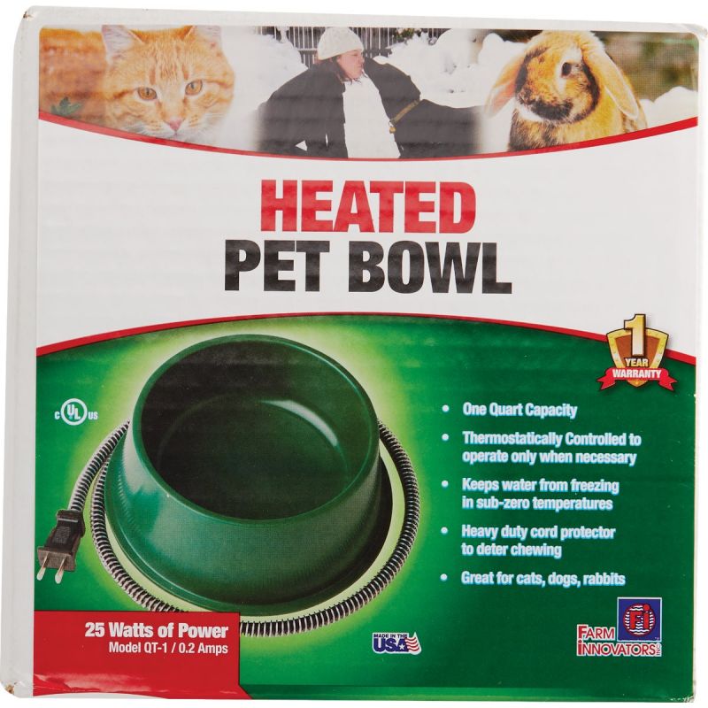 Farm Innovators Heated Pet Bowl Green