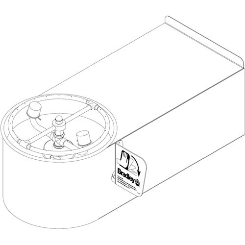 Bradley Corporation S19-220BF Safety Eye/Face Wash， BF Wall Mount