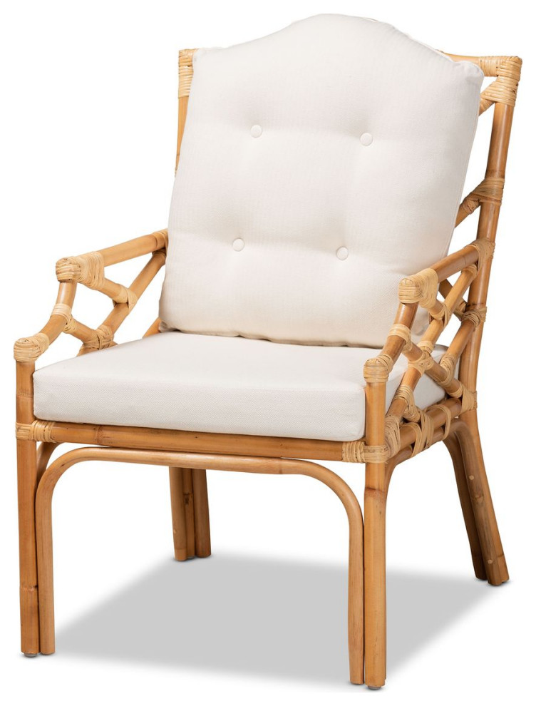 Baxton Studio Sonia Natural Rattan Armchair   Tropical   Armchairs And Accent Chairs   by Baxton Studio  Houzz