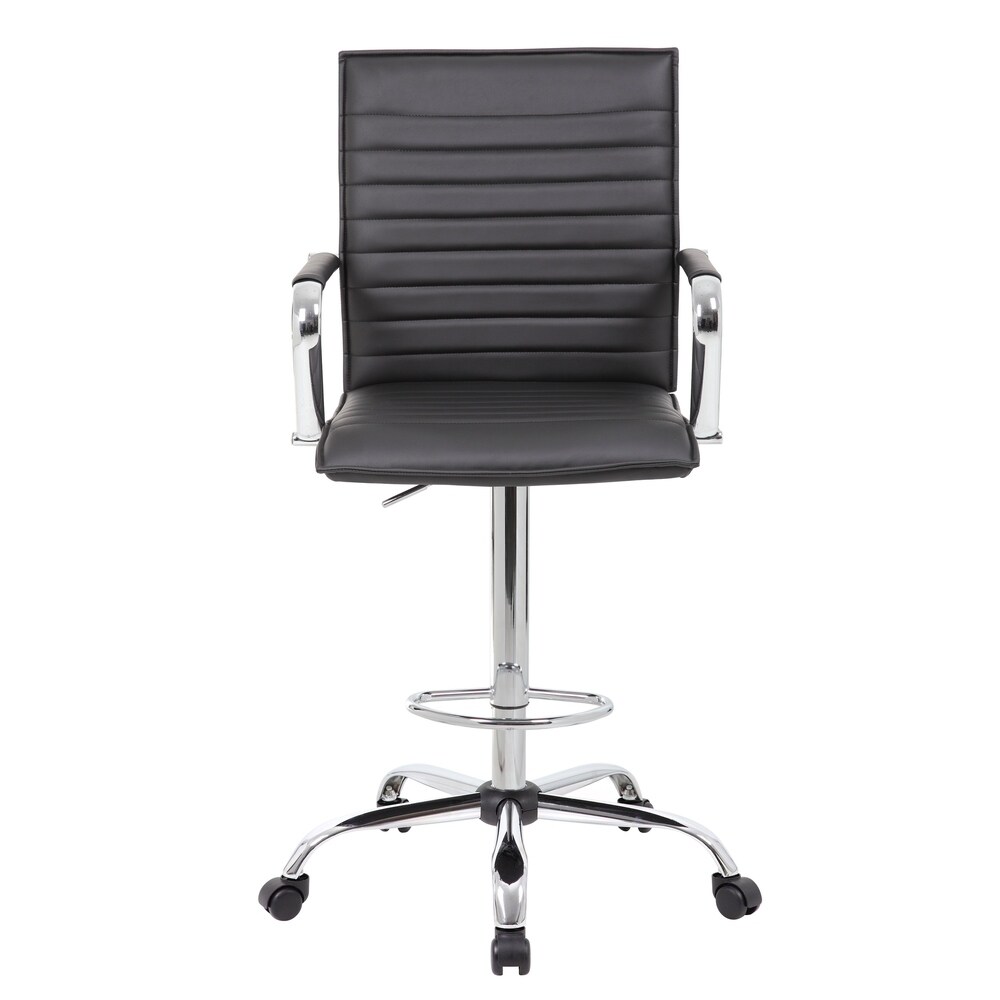 Boss Vinyl Ribbed Drafting Stool