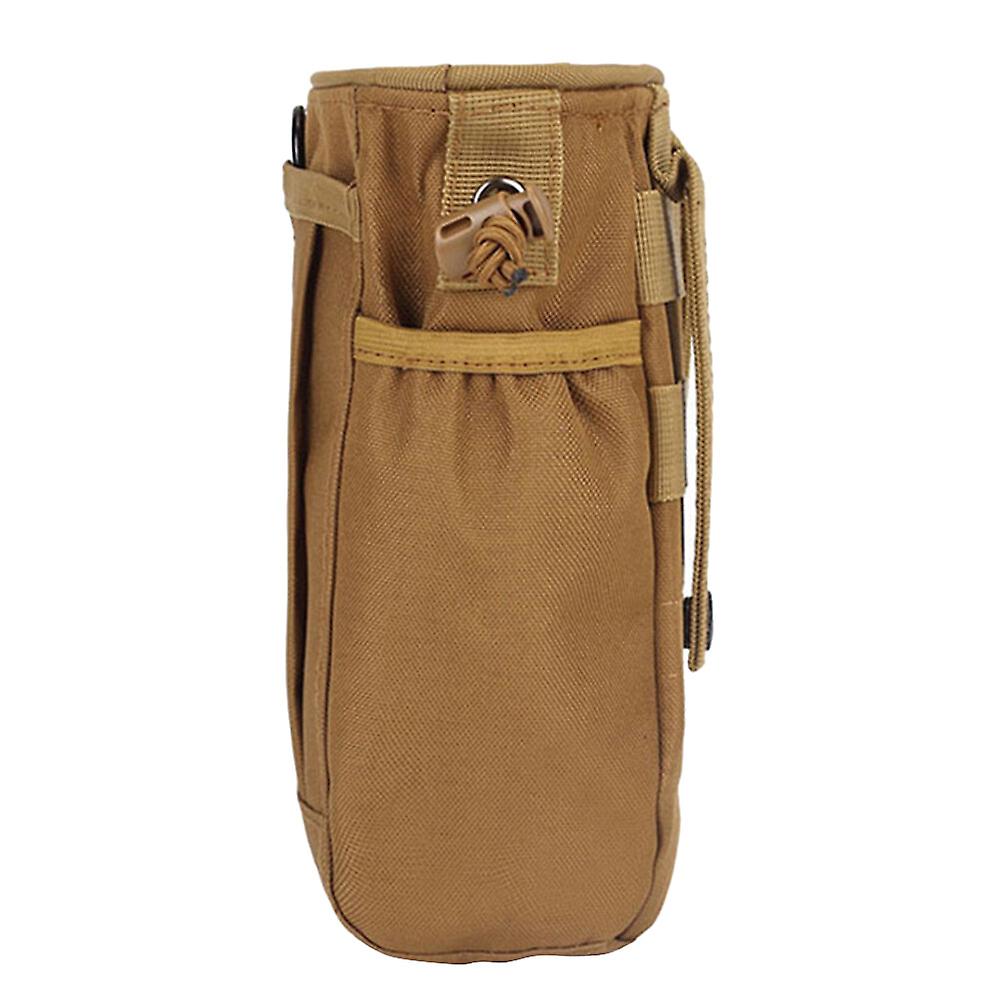 1pc Portable Waist Bag Durable Storage Bag Mobile Phone Molle Pouch Waist Hanging Pack For Outdoor Camping Hiking Sports (khaki)