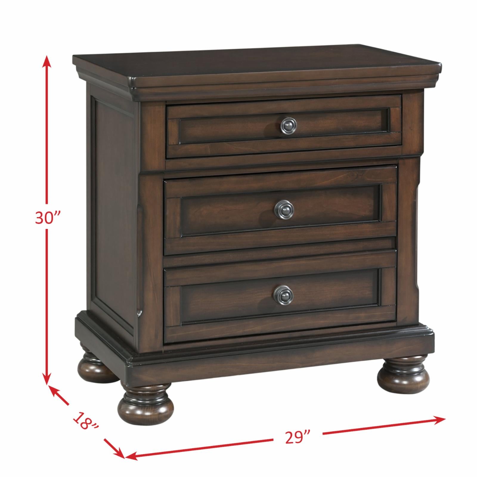 Picket House Furnishings Kingsley Nightstand - Walnut, Pinewood, Traditional