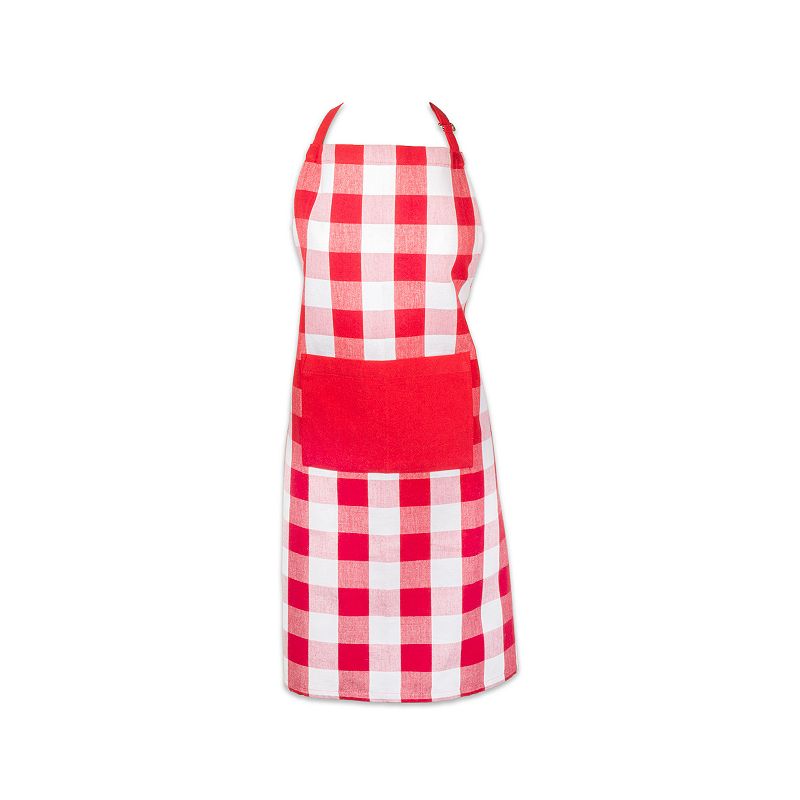 28 x 32 Red and White Buffalo Check Chef Apron