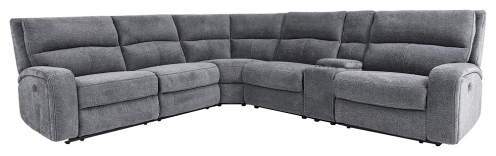 6 Piece Modular Power Reclining Sectional With Power Adjustable Headrests   Contemporary   Sectional Sofas   by Parker House  Houzz