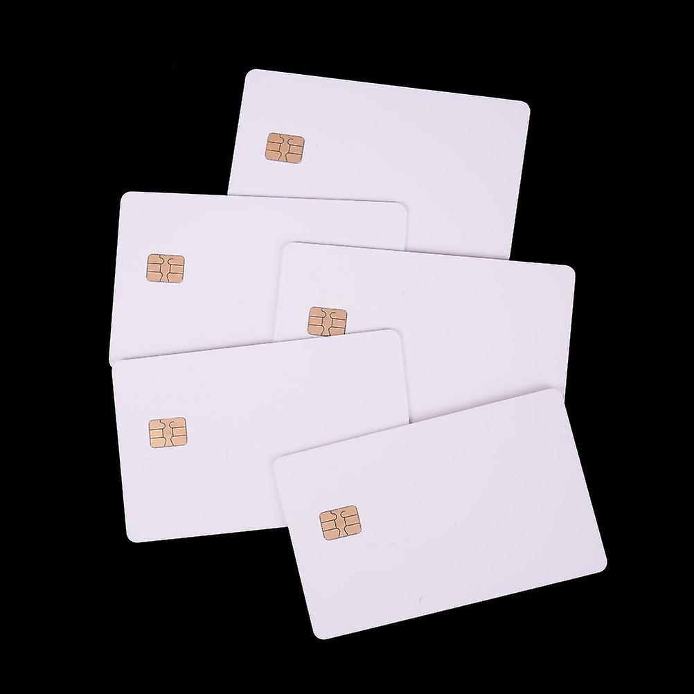 New 5 Pcs Iso Pvc Ic With Sle4442 Chip Blank Smart Card Contact Ic Card Safety White 710shop