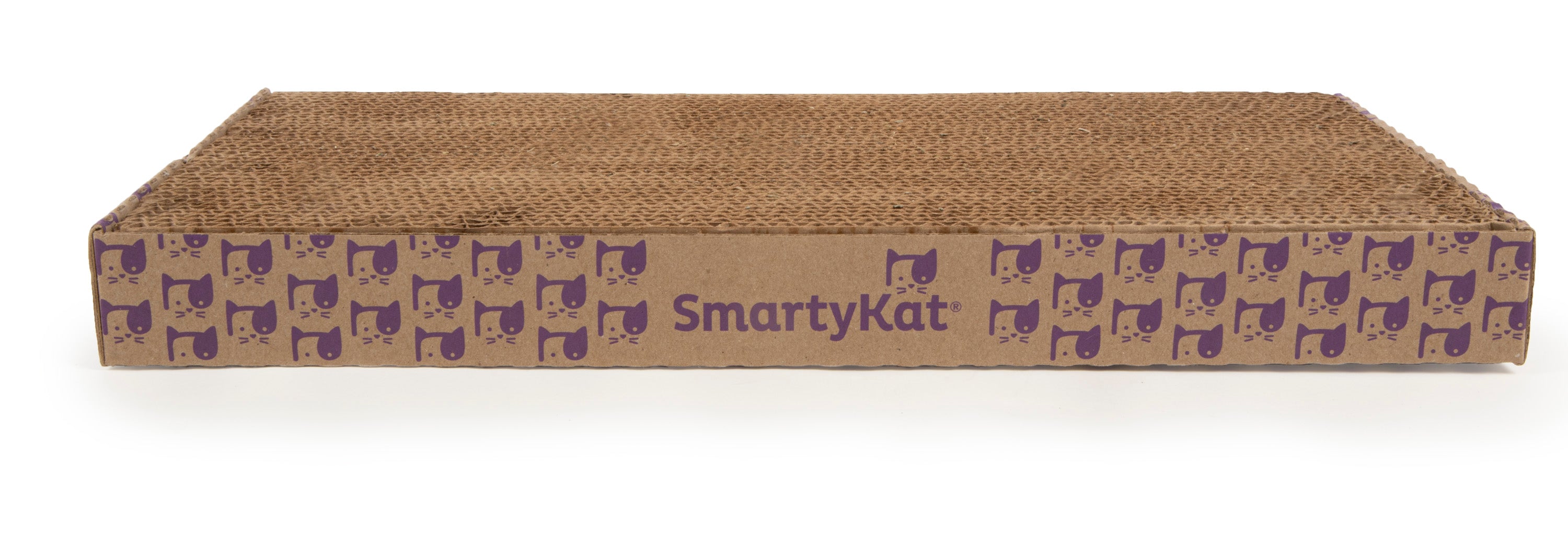 SmartyKat Super Scratcher+ Double Wide with Catnip Infusion Technology Corrugate Cat Scratch Pad， Durable and Reversible