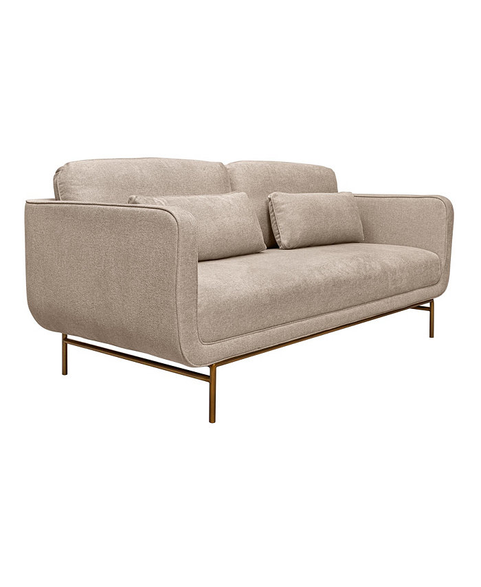 Armen Living Lilou 77 Polyester Nylon with Metal Legs Sofa