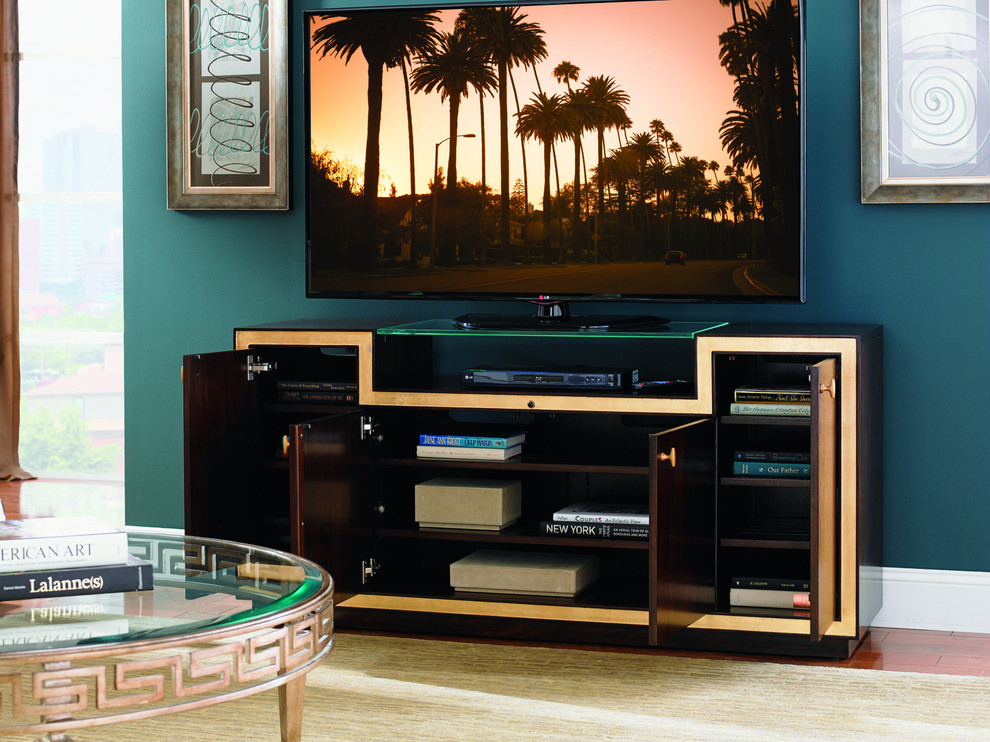 Emma Mason Signature Greengriffin Palisades Media Console in Brushed Brass   Contemporary   Entertainment Centers And Tv Stands   by Emma Mason  Houzz