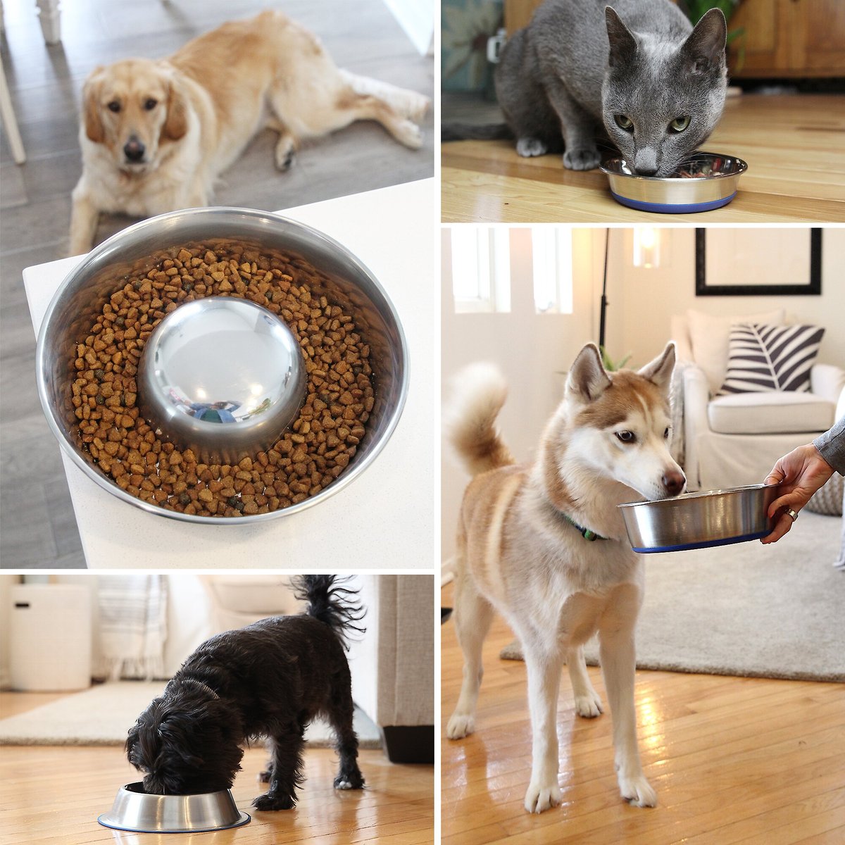 OurPets Durapet Premium Rubber-Bonded Stainless Steel Bowl