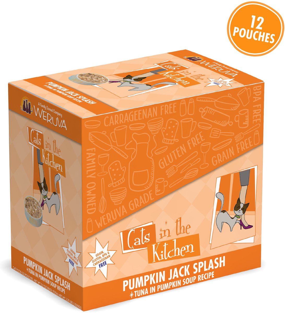 Weruva Cats in the Kitchen Pumpkin Jack Splash Tuna in Pumpkin Soup Grain-Free Cat Food Pouches