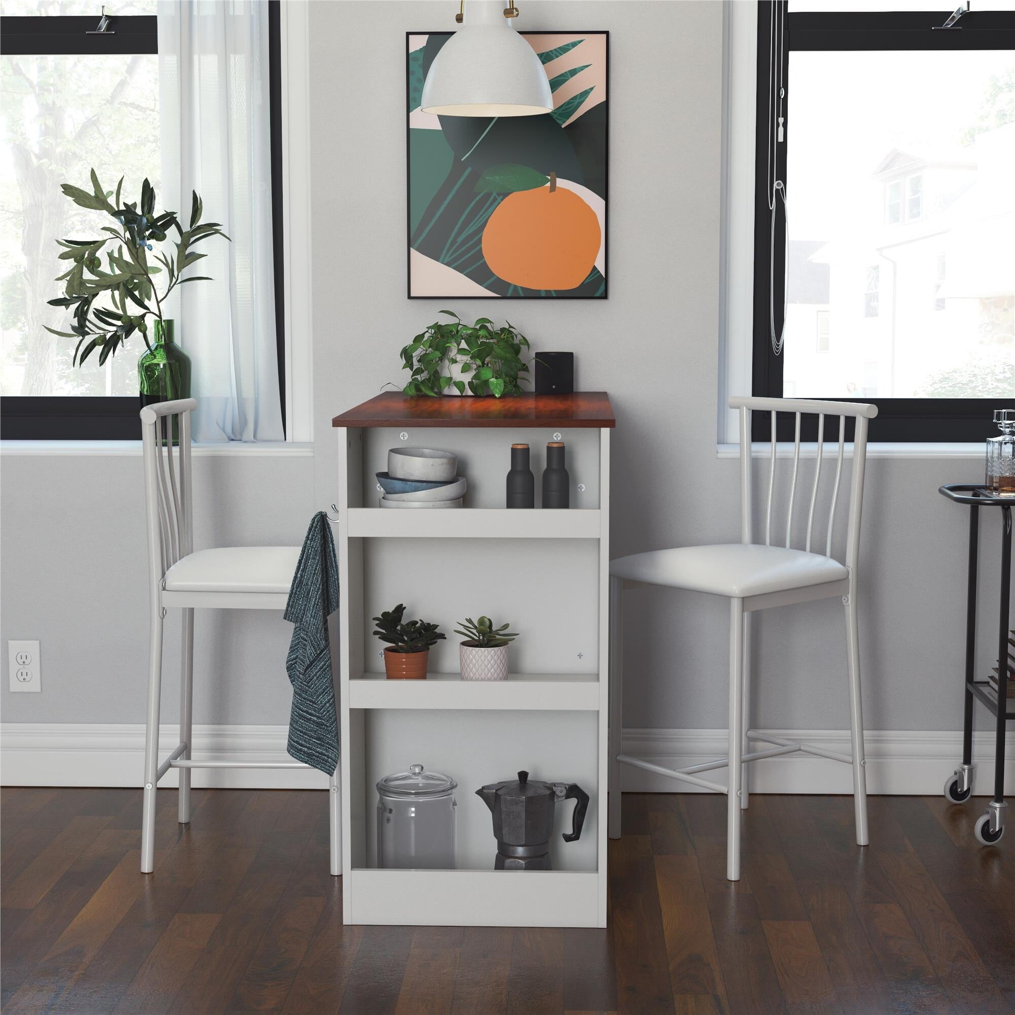 3-Piece Counter Height Dining Set with Storage