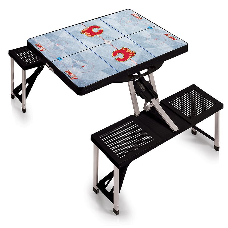 Picnic Time Calgary Flames Portable Folding Picnic Table