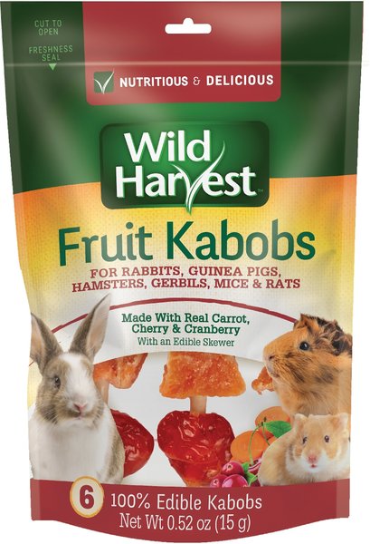 Wild Harvest Fruit Kabobs Small Pet Treats， 6 count