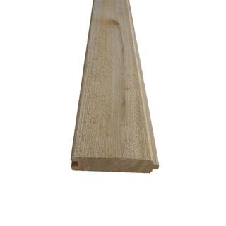 1 in. x 4 in. x 8 ft. Knotty Cedar Tongue and Groove Siding 6-Pack 148WRCTG6PK