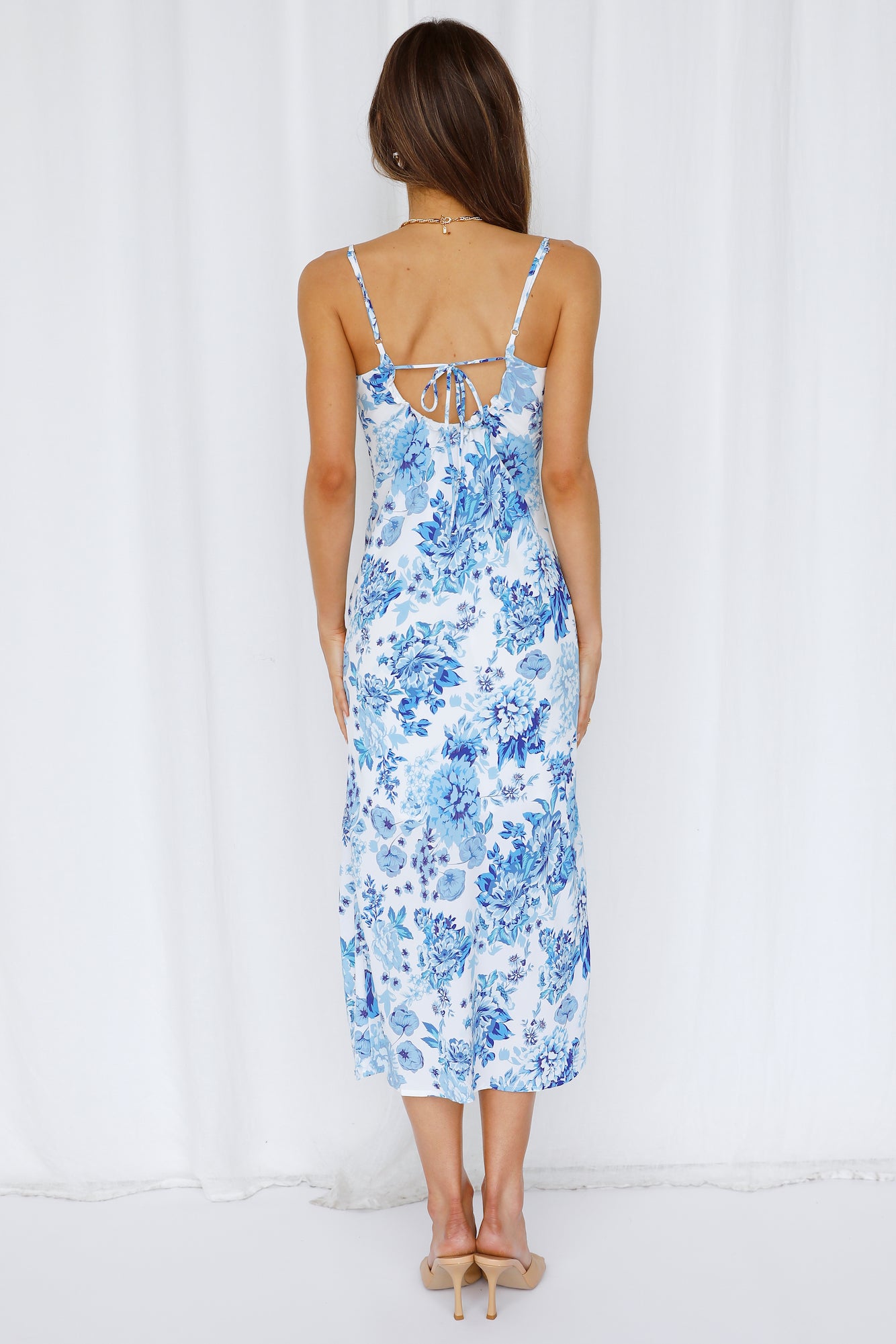 Sunny Walking Midi Dress Blue