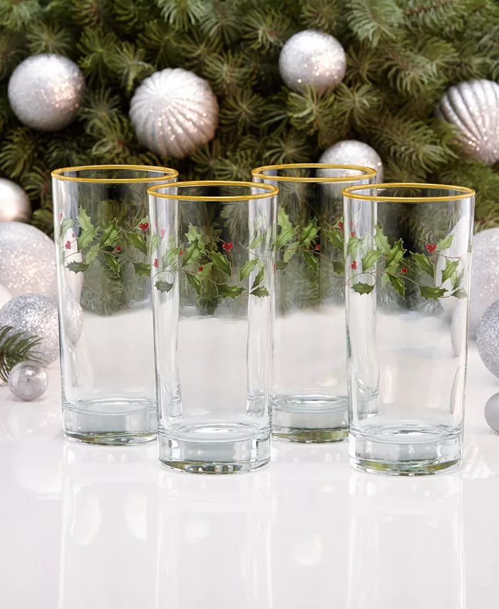 Lenox Holiday 4-piece Highball Glass Set