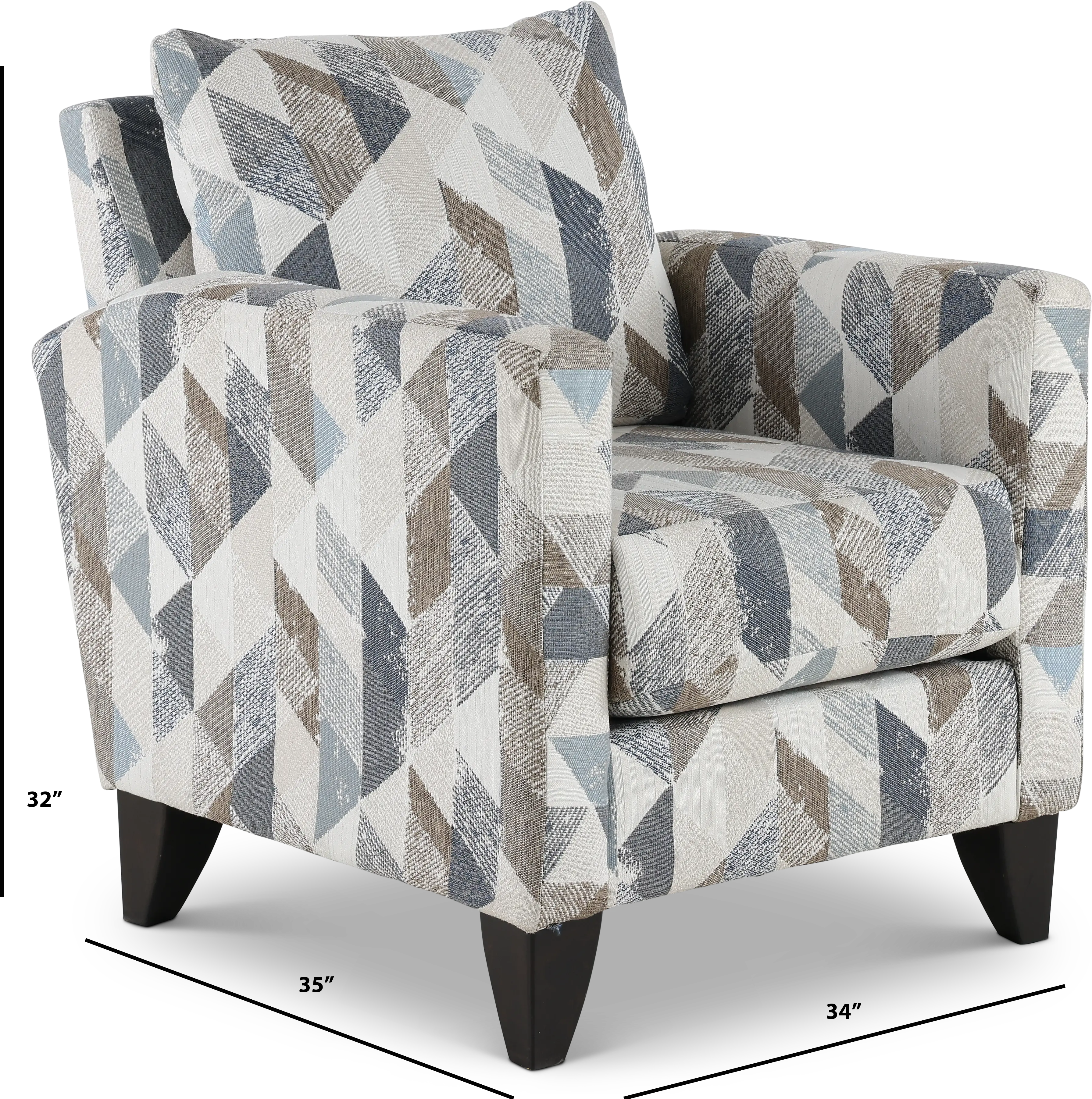 Bryn Triangle Pattern Accent Chair