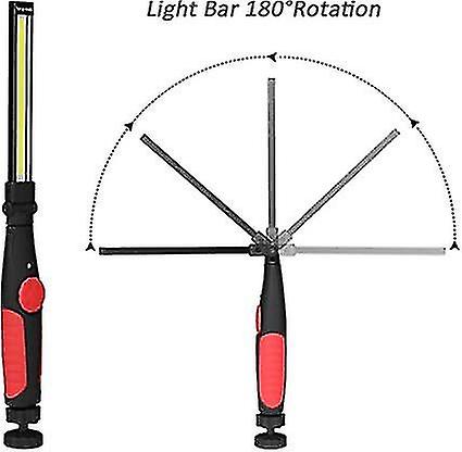 Led Work Light Rechargeable Usb Inspection Lamp， Rotatable Cob Work Lights Slim Lamp With Rotary Swi