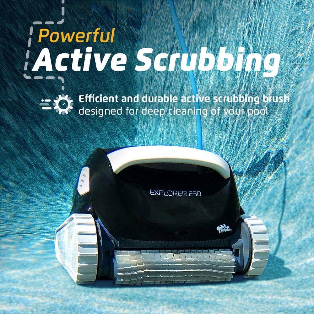 Dolphin Explorer E30 Robotic Vacuum Pool Cleaner with Wi-Fi Control Ideal for All Pool Types 99996241-XPI