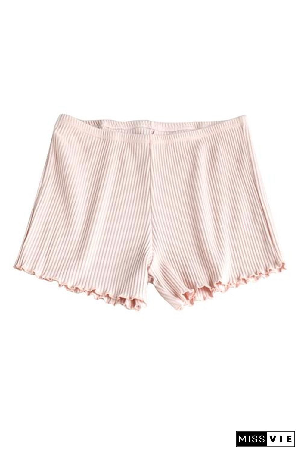 Solid Ruffles Shorts