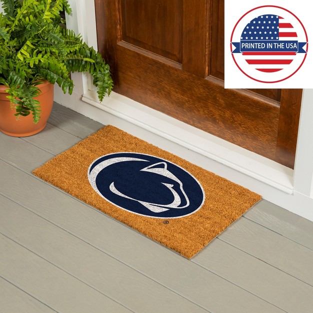 Evergreenncaa Logo Natural Coir 28 X 16 Inches Indoor Outdoor Doormat