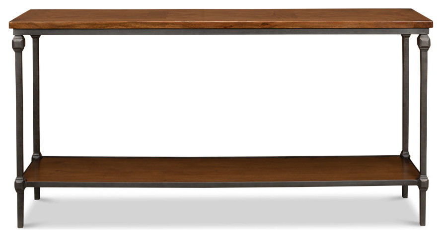 Huntsman Console Table With Shelf Wood and Iron Frame   Transitional   Console Tables   by Sideboards and Things  Houzz