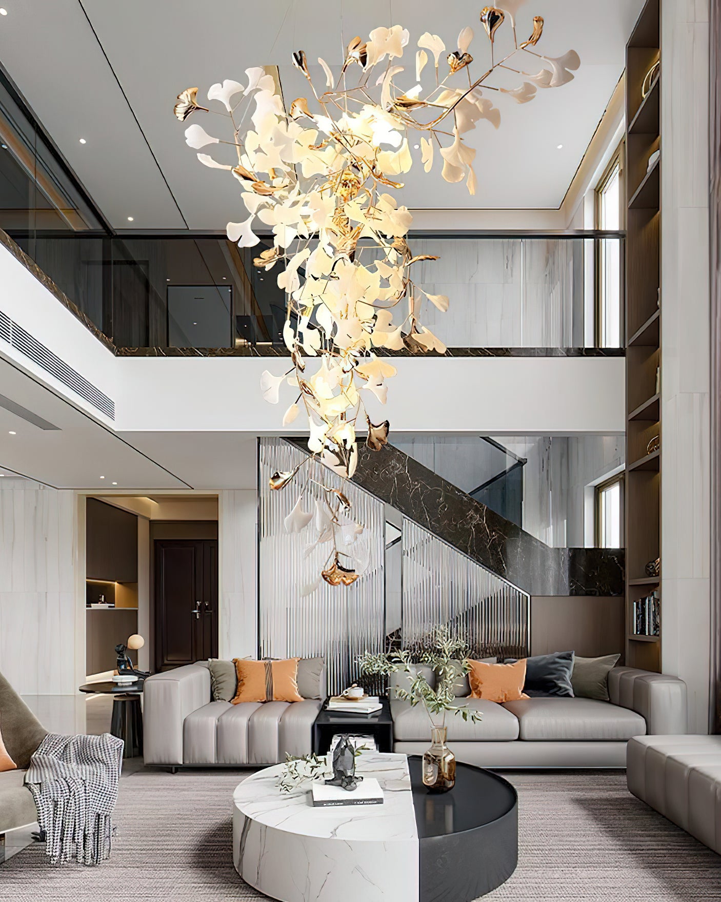 Ginkgo Tip Tlying Chandelier