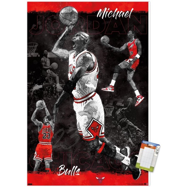 Trends International Michael Jordan Sketch Unframed Wall Poster Prints