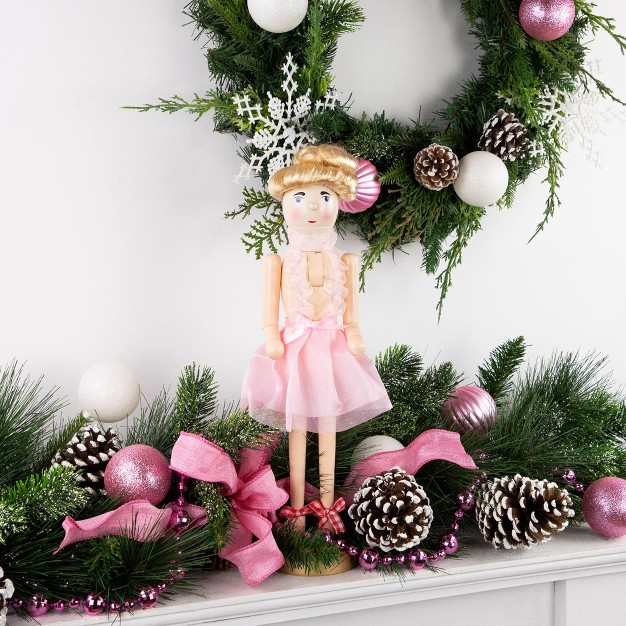 Pink Tutu Blonde Wooden Ballerina Wooden Christmas Nutcracker