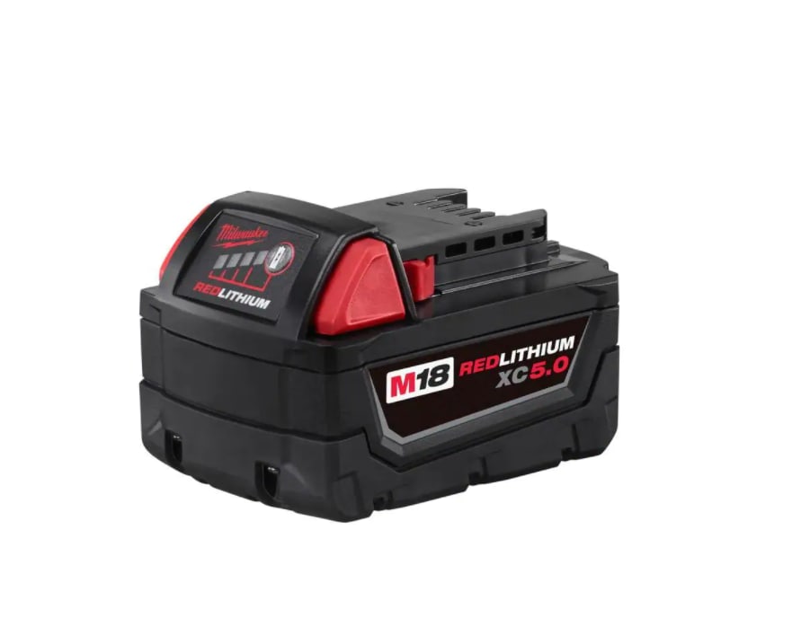 Milwaukee 48-11-1850 M18 18-Volt 5.0 Ah Lithium-Ion XC Extended Capacity Battery Pack