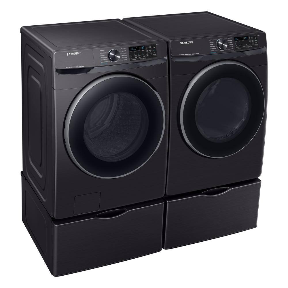  7.5 cu. ft. Stackable Vented Gas Dryer with Steam Sanitize+ in Brushed Black DVG50A8500V