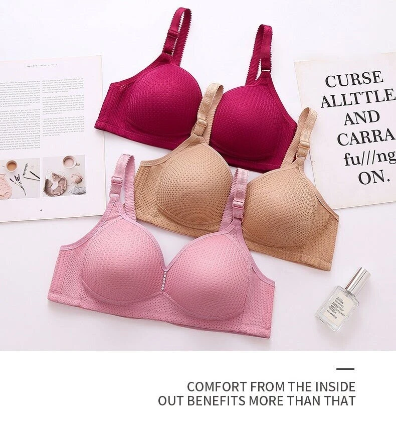 🔥Plus Size Bra Women Underwear Wire Free Comfort  Soft Breathable�