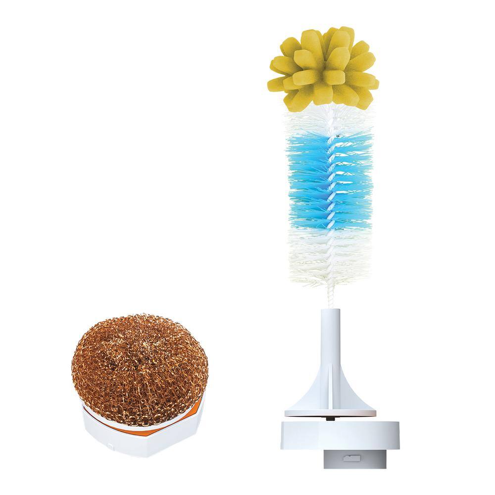 SKADU 9 in. Bottle BrushSponge Cleaner and 2.56 in. Copper Scrubber Kit KEE