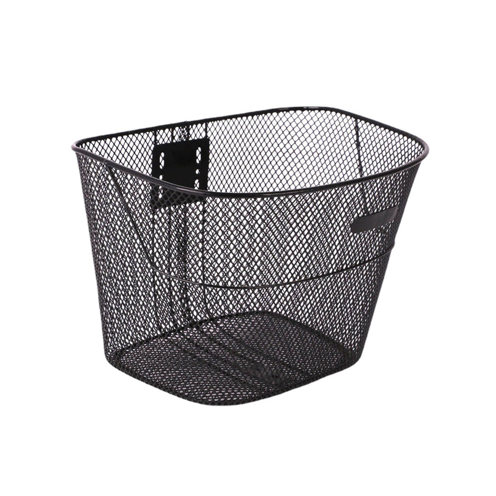 Bikes Basket Front Rear Folding Bike Wire Mesh Basket Bike Frame Basket for Women Men， Bike Pannier Basket， Pet Carrier Storage Bags