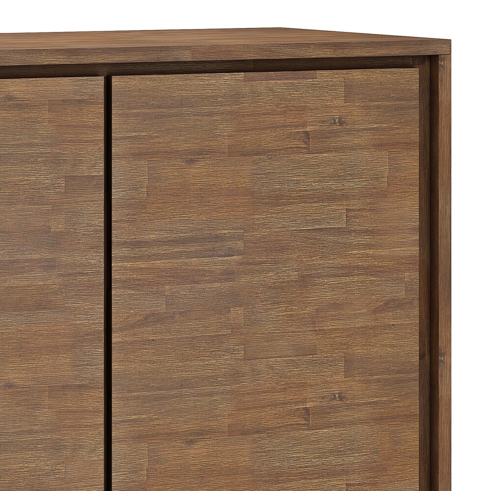 WYNDENHALL Mitchell SOLID WOOD and Metal 39 inch Wide Modern Industrial Medium Storage Cabinet   39\