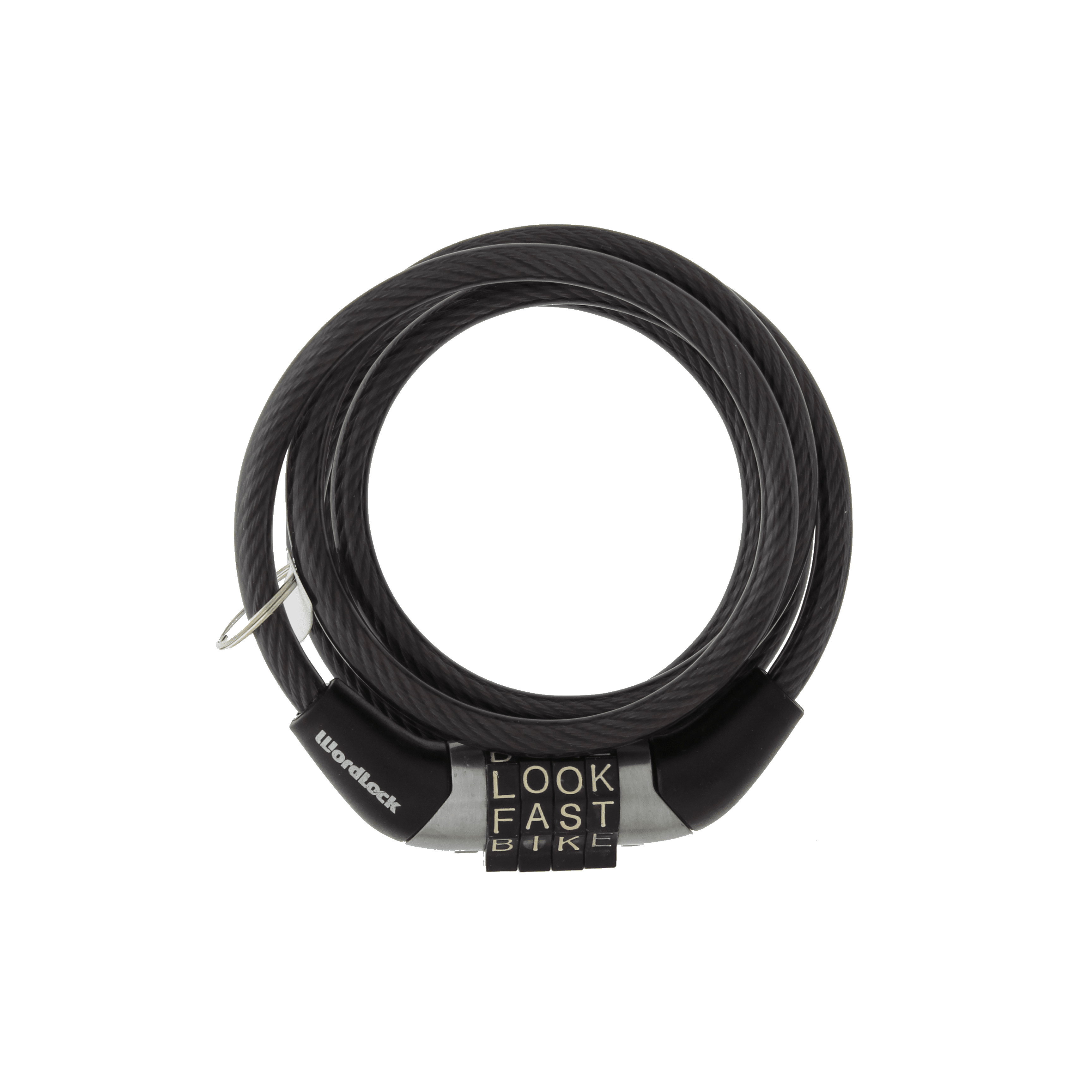 WordLock 8mm x 4 ft Cable Bike Lock- Black