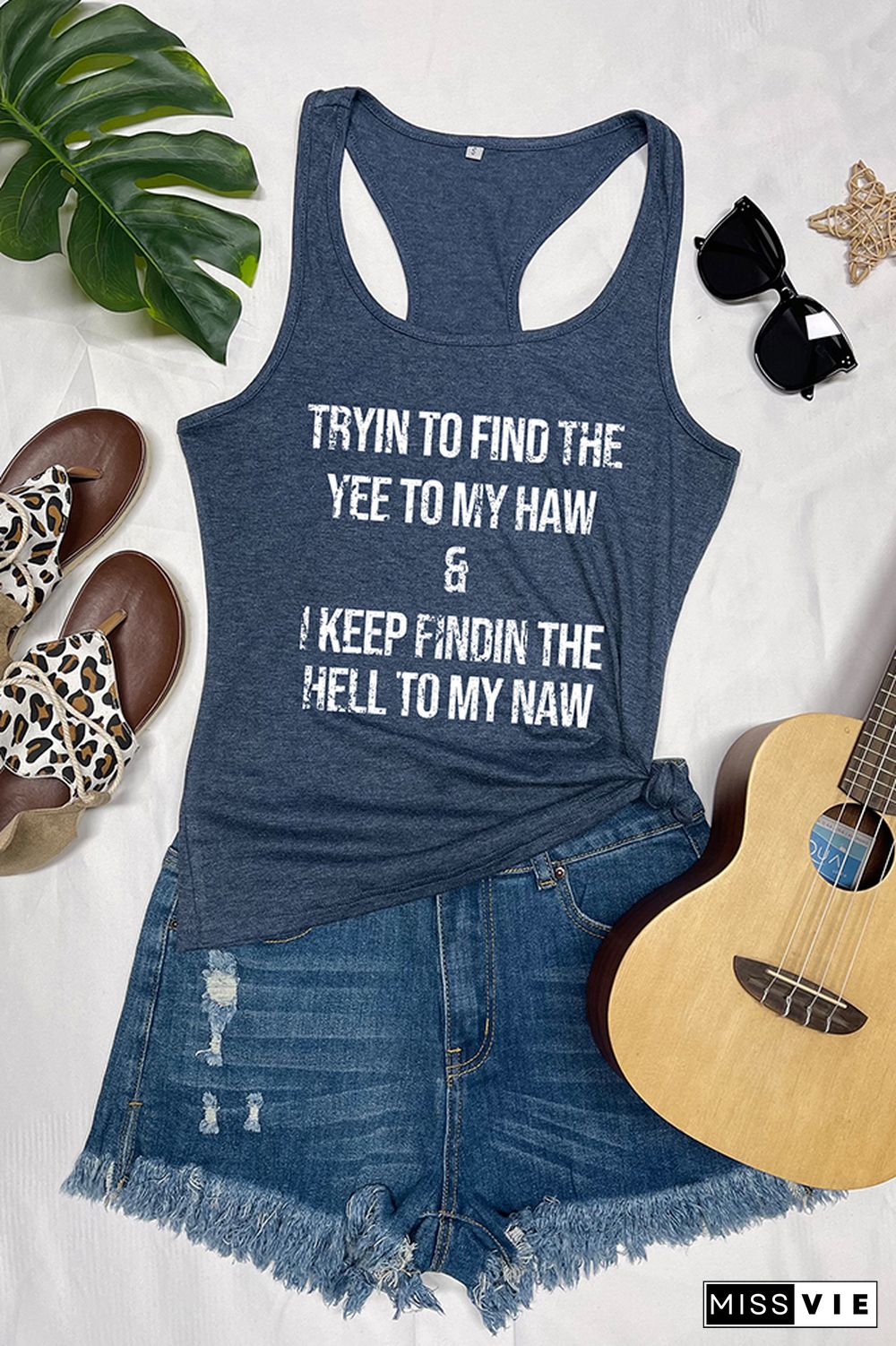 Tryin to Find the Yee to My Haw Sleeveless Tank Top Wholesale