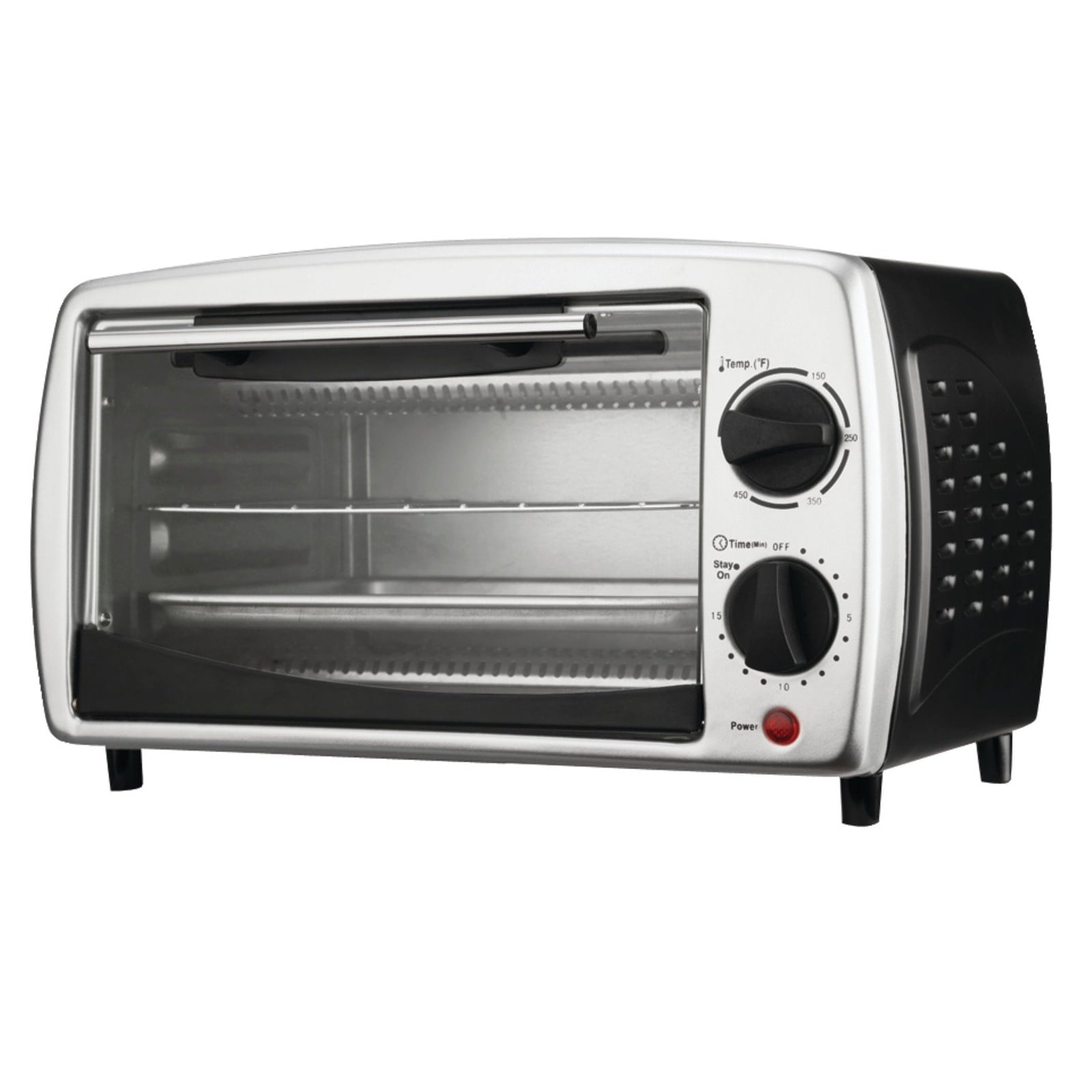 Brentwood TS-345B Stainless Steel 4 Slice Toaster Oven, Black