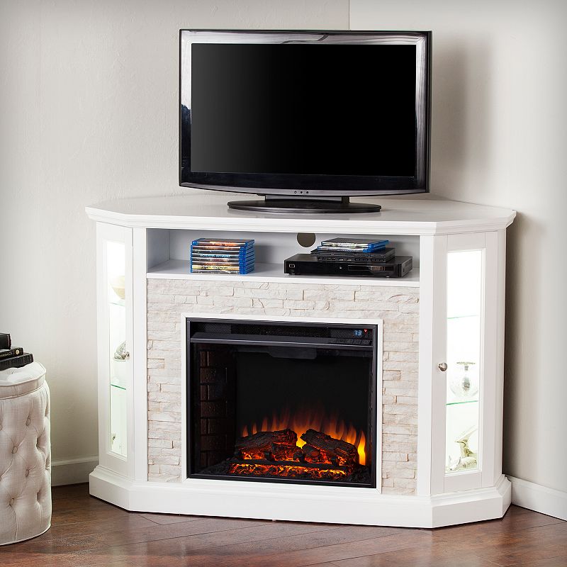 Rawley Convertible Corner Electric Media Fireplace