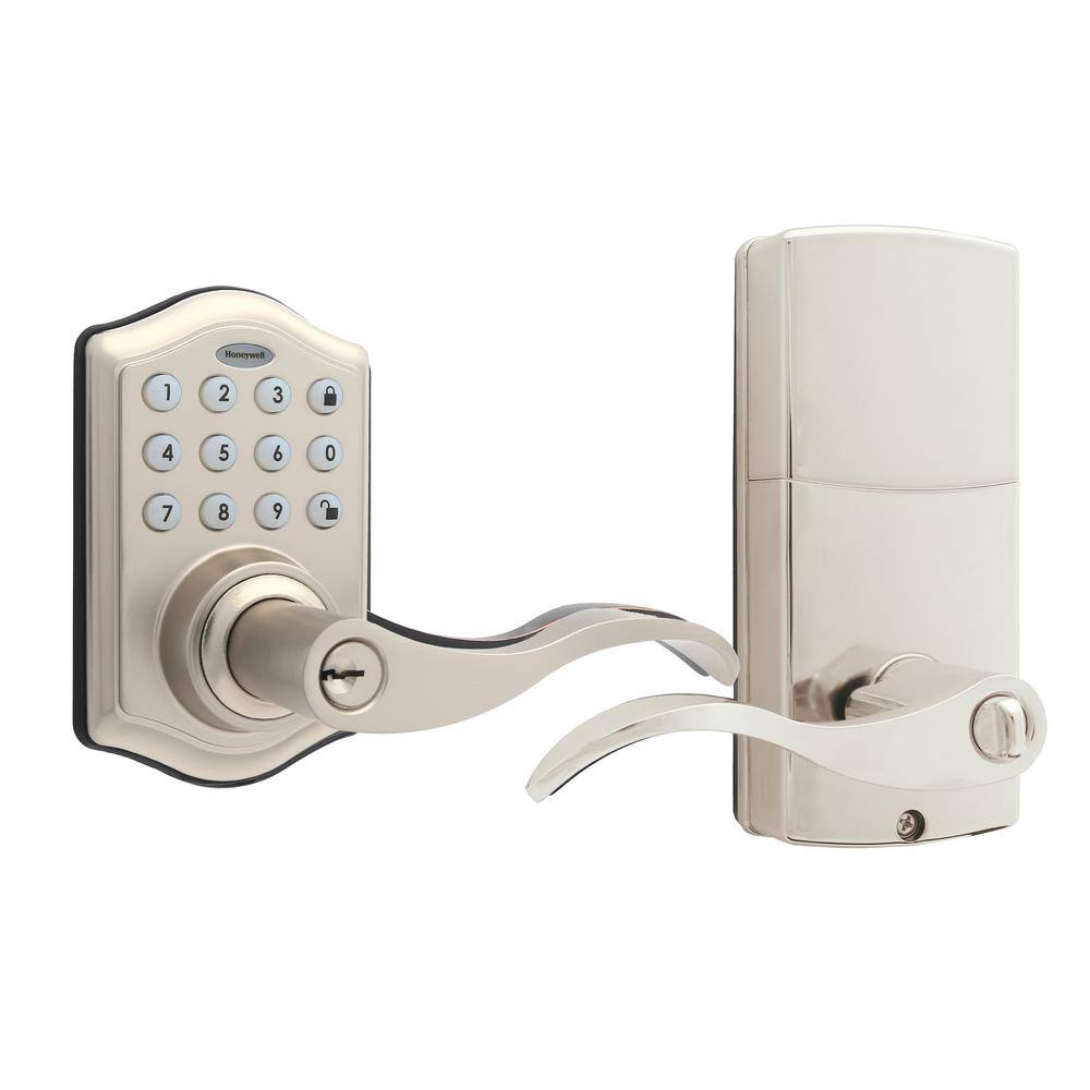 Honeywell Satin Nickel Keypad Electronic Door Lever Entry Lock 8734301