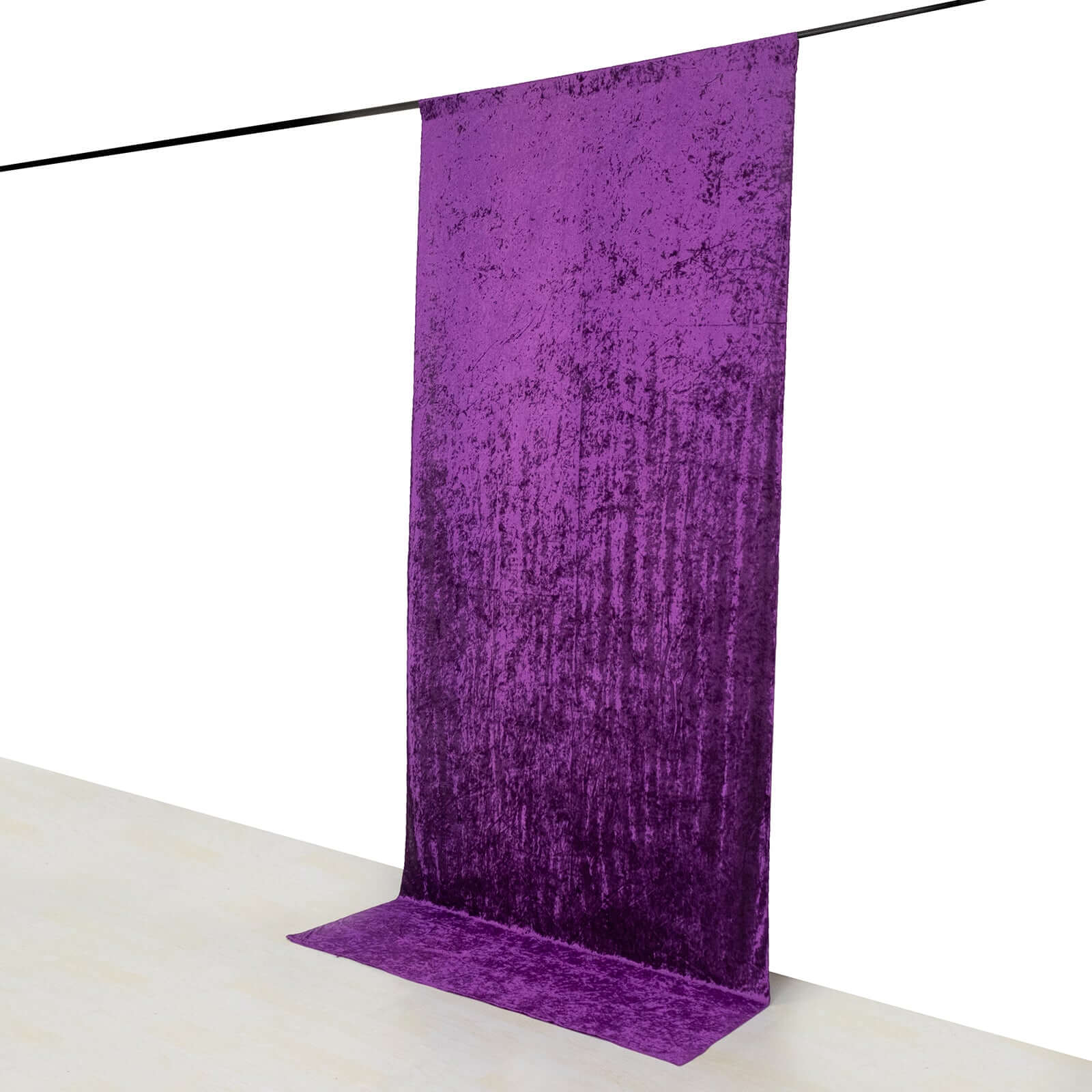 Purple Premium Smooth Velvet Backdrop Drape Curtain, Privacy Photo Booth Event Divider Panel with Rod Pocket - 5ftx12ft