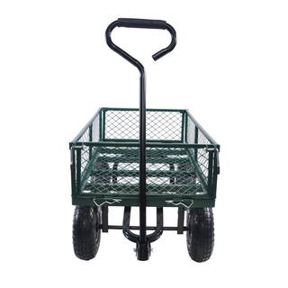 Siavonce Wagon Cart Garden Cart Trucks Make It Easier To Transport Firewood Green DB-ZX-D0102H2RDMU