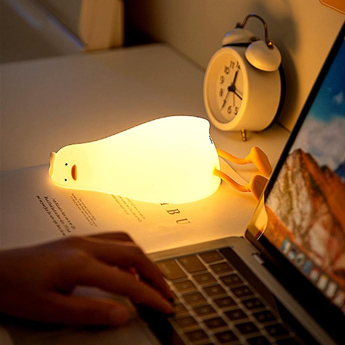 Lying Flat Duck Night Light Touch Control Dimmable Rechargeable Baby Night Lights For Breastfeeding Bedroom Baby Room Decor Kids Women Gift