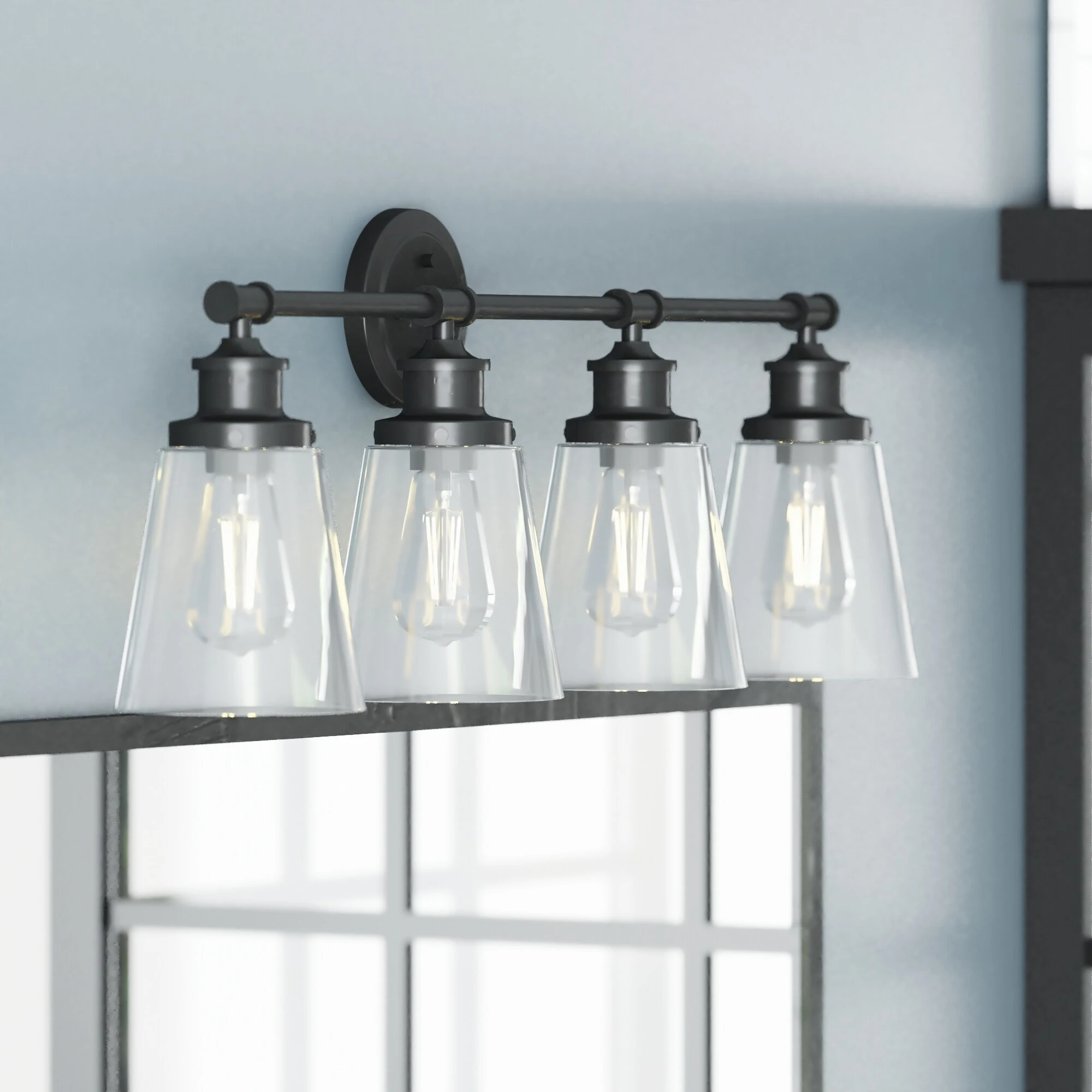 Prominence Home Helenah, Vanity Light, Matte Black - Matte Black