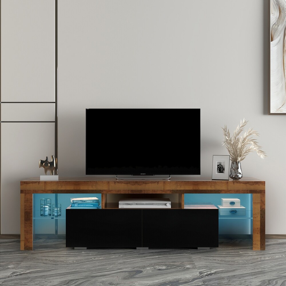 Large 20 Colors LED TV Stand with Remote Control Lights